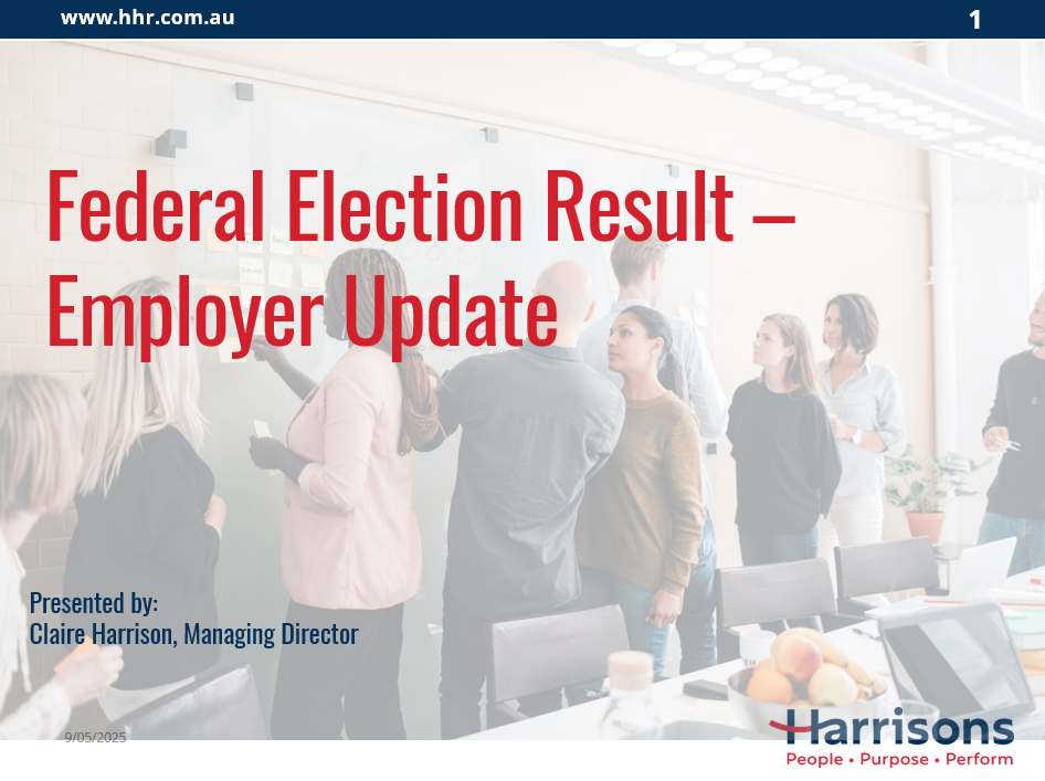 Harrisons Federal Election Update for Employers